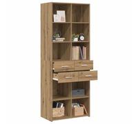 vidaXL Bibliothèque Chêne Artisanal 30 x 42.4 x 185.2 cm, Étagère Moderne rectangulaire, Solution de Rangement spacieuse, Bois d'ingénierie pour Salon
