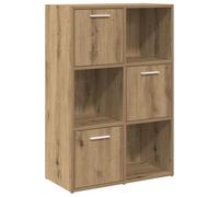 vidaXL Armoire de rangement Bibliothèque chêne 60,5 x 30 x 90 cm Bois d'ingénierie Gris béton