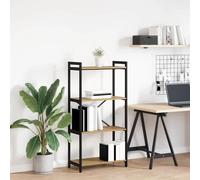 Vidaxl Bibliothèque Chêne Artisanal 60 X 30 X 118 Cm Bois Et Acier