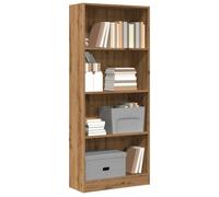vidaXL Bibliothèque chêne artisanal 60x24x143 cm bois d'ingénierie étagère à livres
