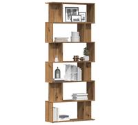 vidaXL Bibliothèque chêne artisanal 80x24x192 cm bois d'ingénierie