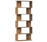 vidaXL Bibliothèque chêne Artisanal 80x24x192 cm Bois d'ingénierie, bibliothèque, Armoire de Rangement, Support de Rangement, étagère