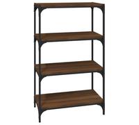vidaXL Bibliothèque Chêne Brun 60x33x100 cm Bois d'ingénierie et Acier, étagère à Livres, étagère, étagère d'affichage, bibliothèque