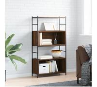 vidaXL Bibliothèque chêne brun 80x30x145,5 cm bois d'ingénierie et fer 832802