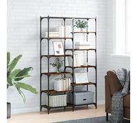 Vidaxl Bibliothèque Chêne Fumé 100x32x170 Cm Bois D'ingénierie Et Fer Multicolore