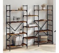 vidaXL Bibliothèque chêne fumé 160x28,5x136,5 cm bois d'ingénierie Multicolore
