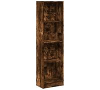 vidaXL Bibliothèque chêne fumé 40×24×176 cm – bois d'ingénierie, étagère à livres