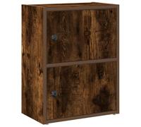 vidaXL Bibliothèque chêne fumé – 40x24x52 cm – Bois d'ingénierie – Étagère à livres