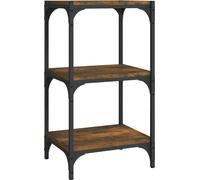vidaXL Bibliothèque chêne fumé 40x33x70,5 cm Bois composite et acier