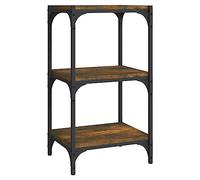 vidaXL Bibliothèque Chêne fumé 40x33x70,5cm Bois d'ingénierie et Acier