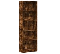 Vidaxl Bibliothèque Chêne Fumé 60x24x176 Cm Bois D'ingénierie Marron