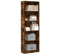 vidaXL Bibliothèque chêne fumé 60x24x176 cm bois d'ingénierie857825 Marron G