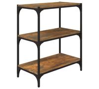 vidaXL Bibliothèque chêne fumé 60x33x70,5 cm Bois composite et acier