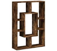 vidaXL Bibliothèque 63x20x90 cm en bois d'ingénierie, finition chêne fumé