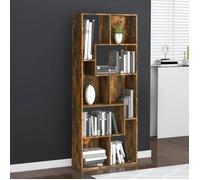 Vidaxl Bibliothèque Chêne Fumé 67x24x161 Cm Bois D'ingénierie Marron
