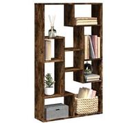 vidaXL Bibliothèque chêne fumé 72x20x120 cm bois d'ingénierie, étagère, étagère de rangement, support à livres, étagère à livres, étagère de stockage Marron G