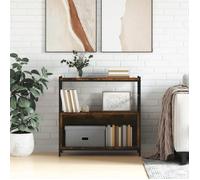 vidaXL Bibliothèque chêne fumé 80x30x78,5 cm bois d'ingénierie et fer 832795