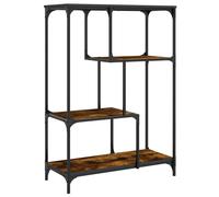 vidaXL Bibliothèque chêne fumé 81x36x115 cm Bois composite et acier