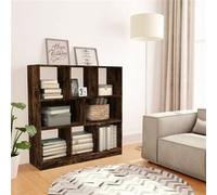 vidaXL Bibliothèque Chêne fumé 97,5x29,5x100 cm Bois d'ingénierie826378 Marron G