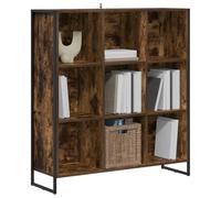 vidaXL Bibliothèque Chêne fumé 99,5 x 30 x 108,5 cm – Bois d'ingénierie, Rectangulaire, Salon