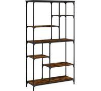 vidaXL Bibliothèque chêne fumé 99x35,5x176 cm Bois composite et acier