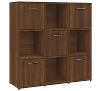 vidaXL Bibliothèque Chêne Marron 90x30x90 cm Bois d'ingénierie
