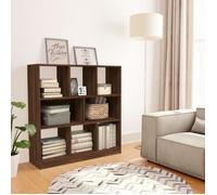 vidaXL Bibliothèque, Étagère à Livres, Cloison de Séparation, Meuble de Rangement, Paravent de Bureau, Moderne, Chêne Marron Bois d'Ingénierie
