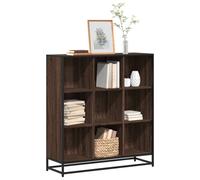 Vidaxl Bibliothèque Chêne Marron 97,5x33x107,5cm Bois Ingénierie Métal Multicolore