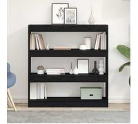 vidaXL Bibliothèque Chêne Noir 100 x 30 x 103 cm Bois d'ingénierie, Bibliothèque rectangulaire pour Salon, Rangement Tendance, étagère Ouverte, organise Tout, Bureau à Domicile, Pratique