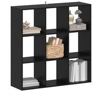 vidaXL Bibliothèque Chêne Noir 102 x 32 x 102 cm, Chambre, bibliothèque Moderne, Meuble de Rangement en Bois, étagère Minimaliste, Sympa pour Bureau et Salon