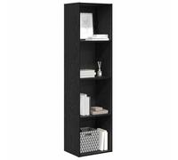 vidaXL Bibliothèque Chêne Noir 40 x 30 x 152 cm Bois d'ingénierie, Armoire Moderne pour Le Salon, étagère rectangulaire, bibliothèques autoportantes, déco Tendance, Organisation Pratique