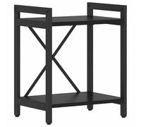 vidaXL Bibliothèque Chêne Noir 40 x 30 x 48.5 cm Bois d'ingénierie, Pieds Ajustables, Meuble à Plusieurs Niveaux, bibliothèque Industrielle, étagère de Rangement, Organisateur pour Salon