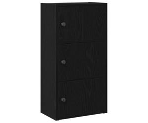 vidaXL Bibliothèque chêne Noir 40x24x77 cm Bois d'ingénierie, étagère à Livres, Support de Rangement, Support à Livres, Armoire de Rangement