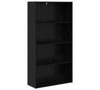 vidaXL Bibliothèque Chêne noir 80 x 30 x 152 cm Bois d'ingénierie, Bibliothèque de salon, Rectangulaire, Design moderne, Grand espace de rangement, Étagère autoportante pour exposition de livres et de