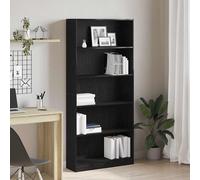 Vidaxl Bibliothèque Chêne Noir 80x24x176 Cm Bois D'ingénierie