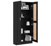 vidaXL Bibliothèque Chêne Noir 82,5 x 30,5 x 185 cm – Rangement salon, étagères libres