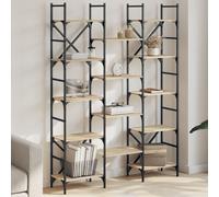 Vidaxl Bibliothèque Chêne Sonoma 127,5x28,5x172,5 Cm Bois D'ingénierie Multicolore