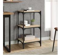 Vidaxl Bibliothèque Chêne Sonoma 40x33x70,5 Cm Bois D'ingénierie Acier Multicolore
