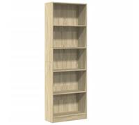 vidaXL Bibliothèque chêne Sonoma – Armoire de rangement en bois d'ingénierie 60x24x176 cm