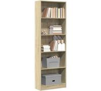 vidaXL Bibliothèque chêne Sonoma – Armoire de rangement en bois d'ingénierie 60x24x176 cm