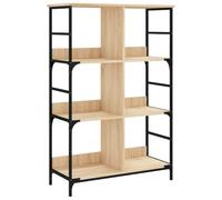 vidaXL Bibliothèque Chêne Sonoma 78,5x33x117,5 cm Bois d'ingénierie 6 compartiments Multicolore