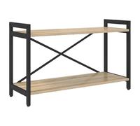 vidaXL Bibliothèque Chêne Sonoma 80 x 30 x 48.5 cm Bois d'ingénierie, Pieds Ajustables, Meuble à Plusieurs Niveaux, bibliothèque Industrielle, étagère de Rangement, Organisateur pour Salon