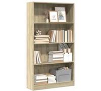 vidaXL Bibliothèque chêne Sonoma 80×24×143 cm Bois d'ingénierie – Armoire de rangement