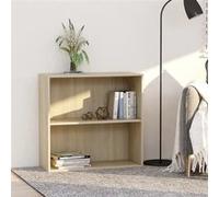 Bibliothèque chêne sonoma 80x30x76,5 cm bois d'ingénierie801002