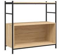 vidaXL Bibliothèque chêne Sonoma 80x30x78,5 cm bois d'ingénierie et fer 832794