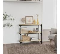 Bibliothèque Chêne Sonoma 80x33x70,5 cm Bois d'ingénierie acier
