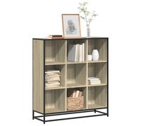 Vidaxl Bibliothèque Chêne Sonoma 97,5x33x107,5cm Bois Ingénierie Métal Multicolore