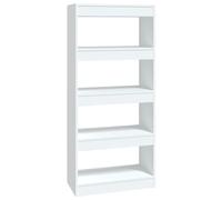 Vidaxl Bibliothèque/Cloison Blanc 60x30x135 Cm Bois D'ingénierie Blanc