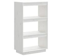 Vidaxl Bibliothèque/Cloison Blanc 60x35x103 Cm Bois De Pin Massif Blanc