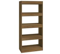 vidaXL Bibliothèque/Cloison Chêne marron 60x30x135cm Bois d'ingénierie